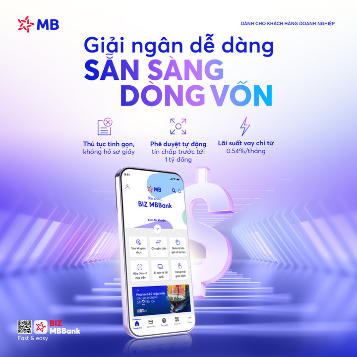 Khách hàng có thể giải ngân online.