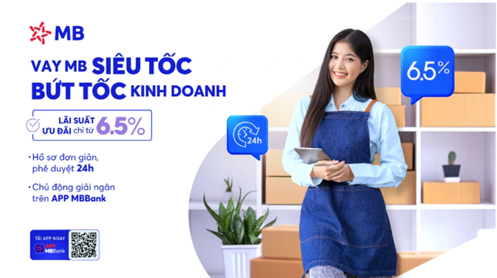 Gói vay ưu đãi dành riêng cho khách hàng cá nhân và hộ kinh doanh với lãi suất từ 6/5%.