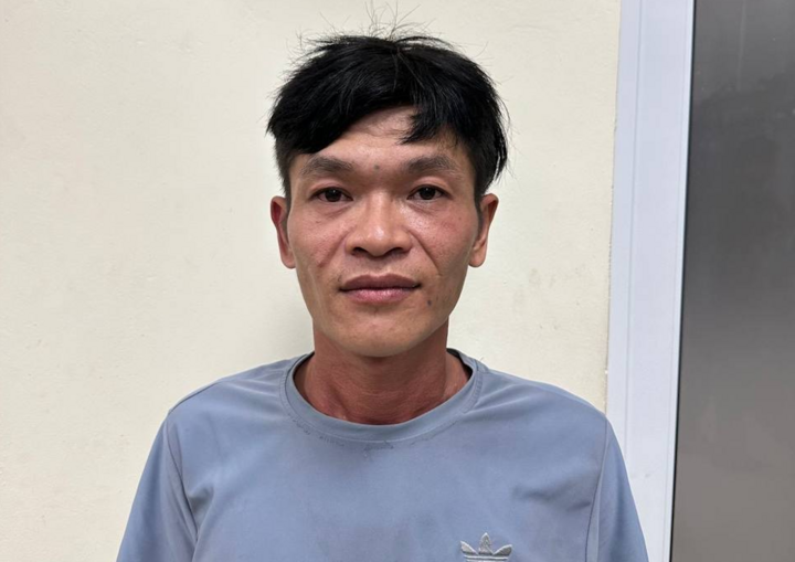 Nguyễn Duy Thái tại cơ quan công an.