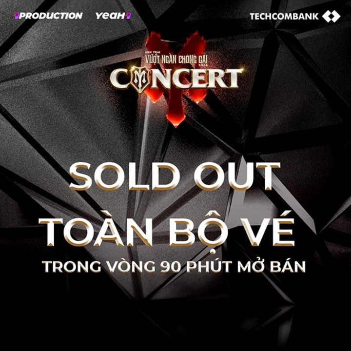 Concert Anh trai vượt ngàn chông gai 2024 gây sốt khán giả Việt Nam khi mở bán hơn 1 giờ đồng hồ đã chính thức “sold-out”.
