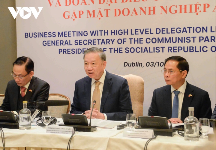 Tổng Bí thư, Chủ tịch nước Tô Lâm phát biểu tại buổi gặp gỡ.