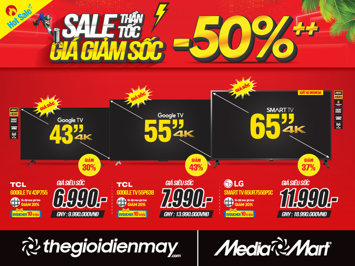 Siêu thị điện máy Media Mart 'Sale thần tốc - giảm giá sốc' đến 50% - 2