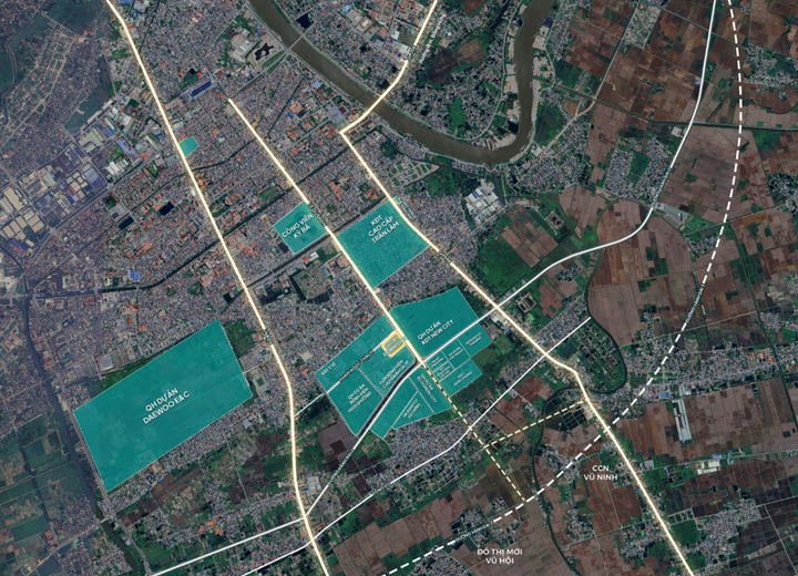 Tọa độ tiềm năng của dự án Glory Downtown.