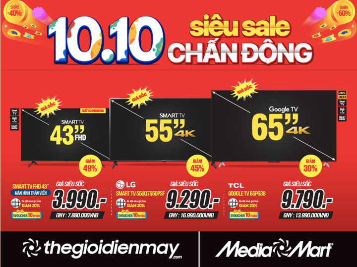 10/10 bùng nổ - MediaMart siêu sale chấn động đến 50% - 2
