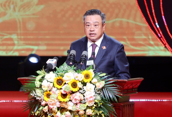 Chủ tịch UBND TP Hà Nội Trần Sỹ Thanh - Chủ tịch Hội đồng Thi đua khen thưởng TP phát động phong trào thi đua “Người tốt, việc tốt” năm 2025.