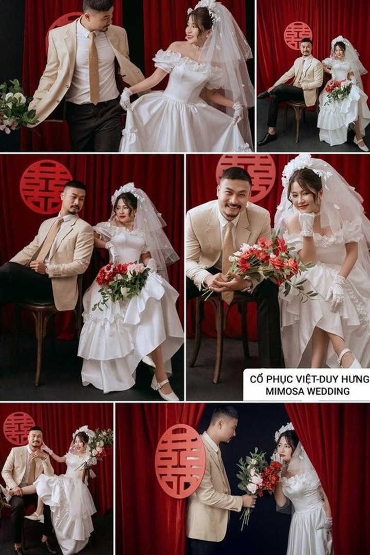 Diễn viên Duy Hưng - Huyền Nguyễn trong bộ album ảnh cưới theo concept truyền thống áo dài và retro.