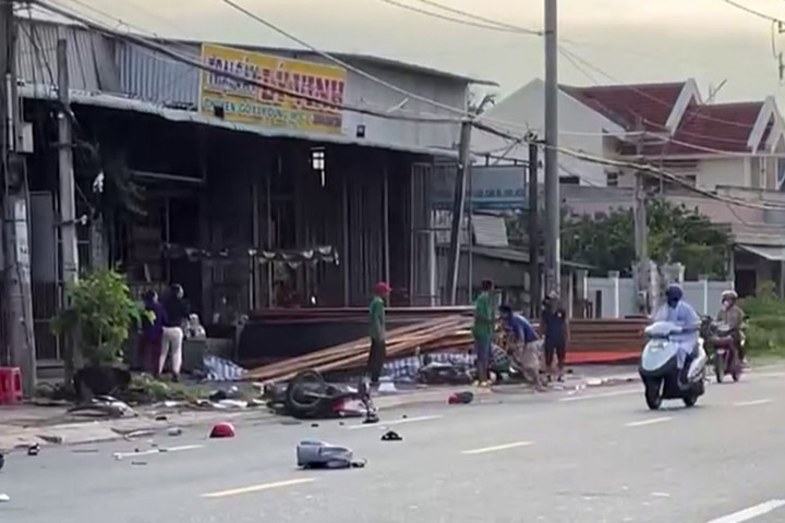 Hiện trường vụ tai nạn.