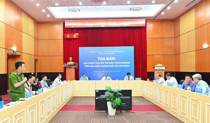 Các đại biểu tham dự tọa đàm "Giải pháp thu hồi tài sản tham nhũng trên địa bàn TP.HCM". (Ảnh: BTC)