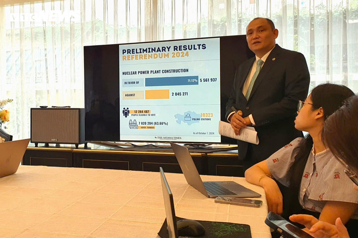 Đại sứ Kanat Tumysh giới thiệu về kết quả cuộc trưng cầu ý dân ngày 6/10.