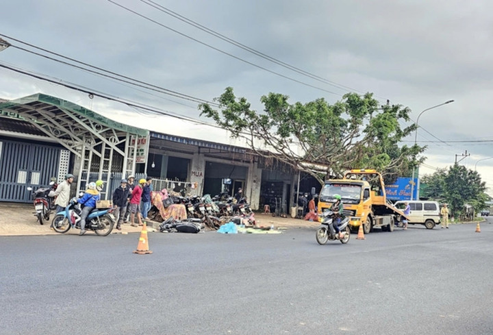 Hiện trường vụ tai nạn.