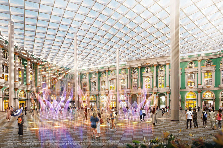 Tâm điểm của tổ hợp là không gian công cộng và tổ chức sự kiện, thuơng mại trong nhà dành cho cư dân khu đô thị và du khách hiện đại bậc nhất Quảng Ninh.