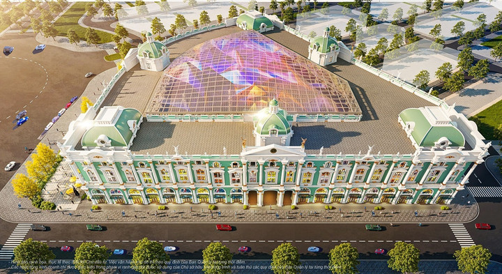 Điểm nhấn của tổ hợp là mái vòm kính lớn lên tới 4.600m2 trang trí ánh sáng LED hiện đại, không gian công cộng và tổ chức sự kiện, thuơng mại trong nhà dành cho cư dân khu đô thị và du khách hiện đại bậc nhất Quảng Ninh.