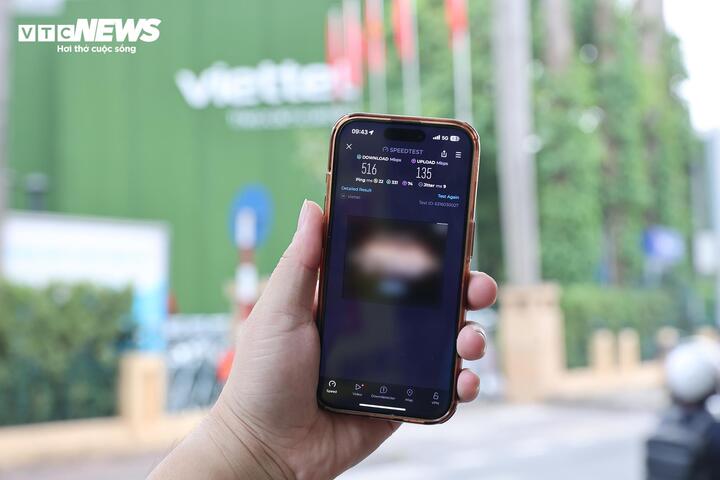 Trên phố Giang Văn Minh tốc độ 5G đo được vào ngày 20/10.