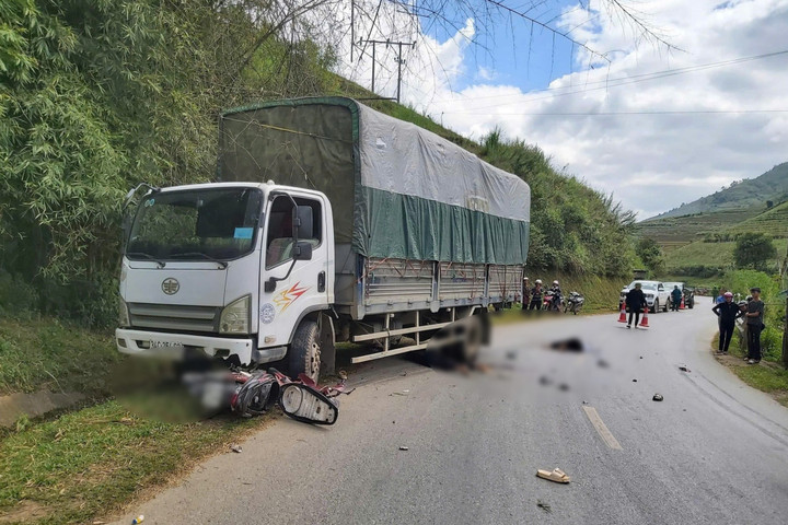 Hiện trường vụ tai nạn.