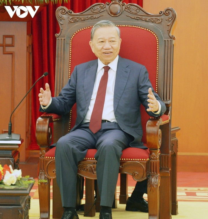 Tổng Bí thư Tô Lâm đề nghị quân đội hai bên tăng cường hợp tác, phối hợp kiểm soát và xử lý tốt hơn bất đồng, duy trì hòa bình, ổn định trên biển.