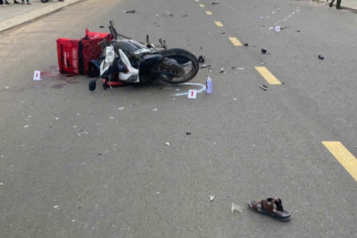 Hiện trường vụ tai nạn.