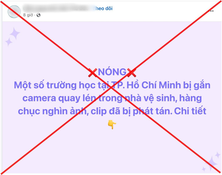 Vào cuộc điều tra, Công an huyện Bình Chánh khẳng định lực lượng chức năng không phát hiệnh camera quay lén tại trường THPT Tân Túc.