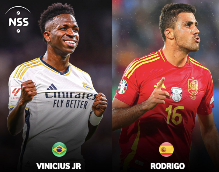 Vinicius Jr và Rodri là 2 ứng viên sáng giá cho danh hiệu Quả bóng Vàng 2024.