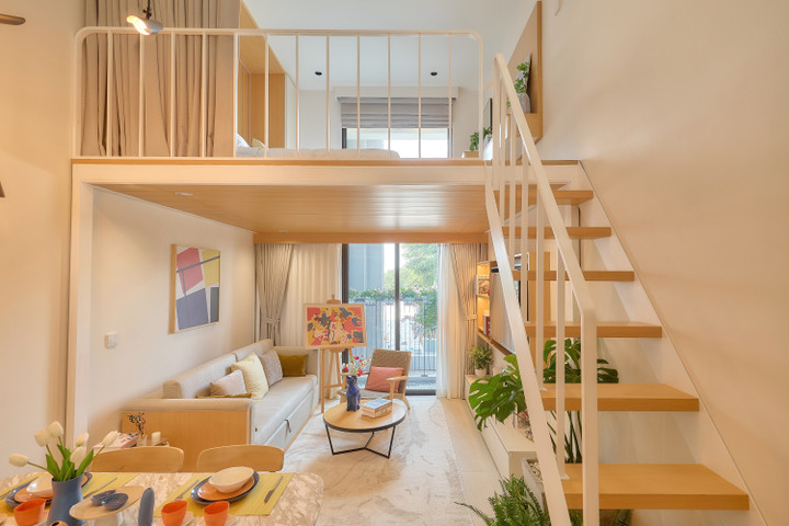 Căn studio 29m2 có diện tích hữu dụng lên đến hơn 44m2.