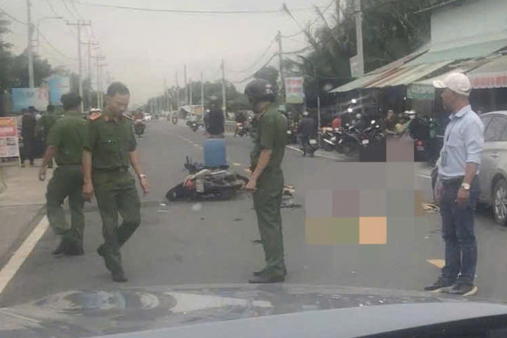 Hiện trường vụ tai nạn.