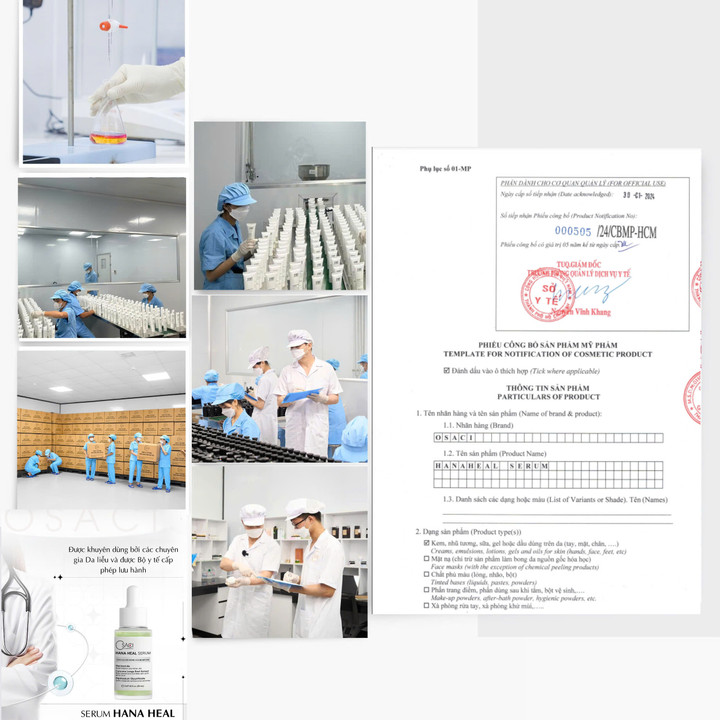 Hình ảnh về quy trình nghiên cứu với các máy móc hiện đại của Osaci.