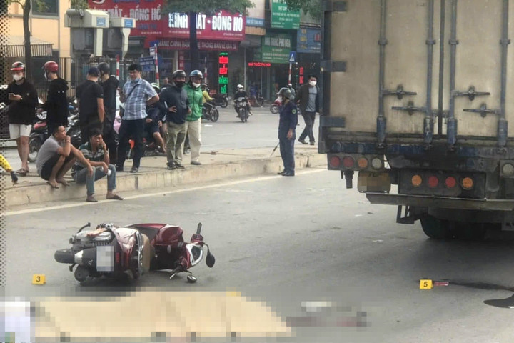 Hiện trường vụ tai nạn.