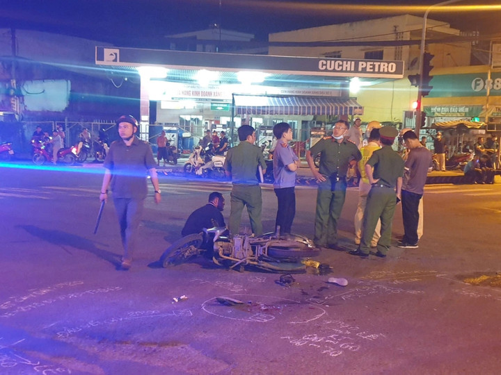 Chiếc xe máy liên quan vụ tai nạn.