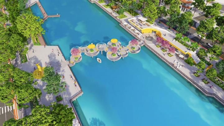 Phối cảnh cầu Kim Lọng tại Công viên Lễ hội.