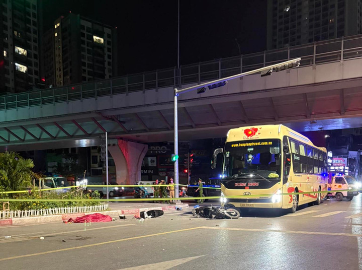 Hiện trường vụ tai nạn.