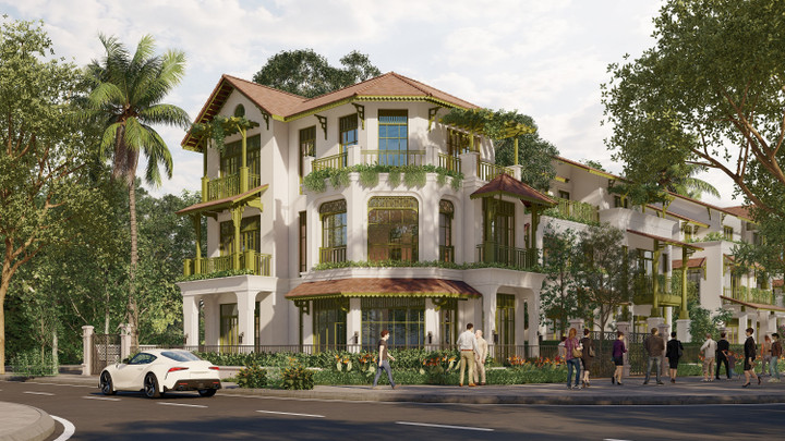 Phối cảnh biệt thự tại phân khu Kim Tiền.