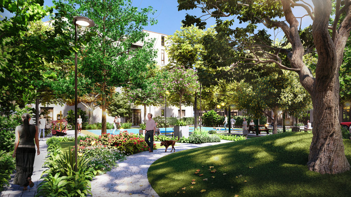 Phối cảnh khu vườn Đại Hoàng.