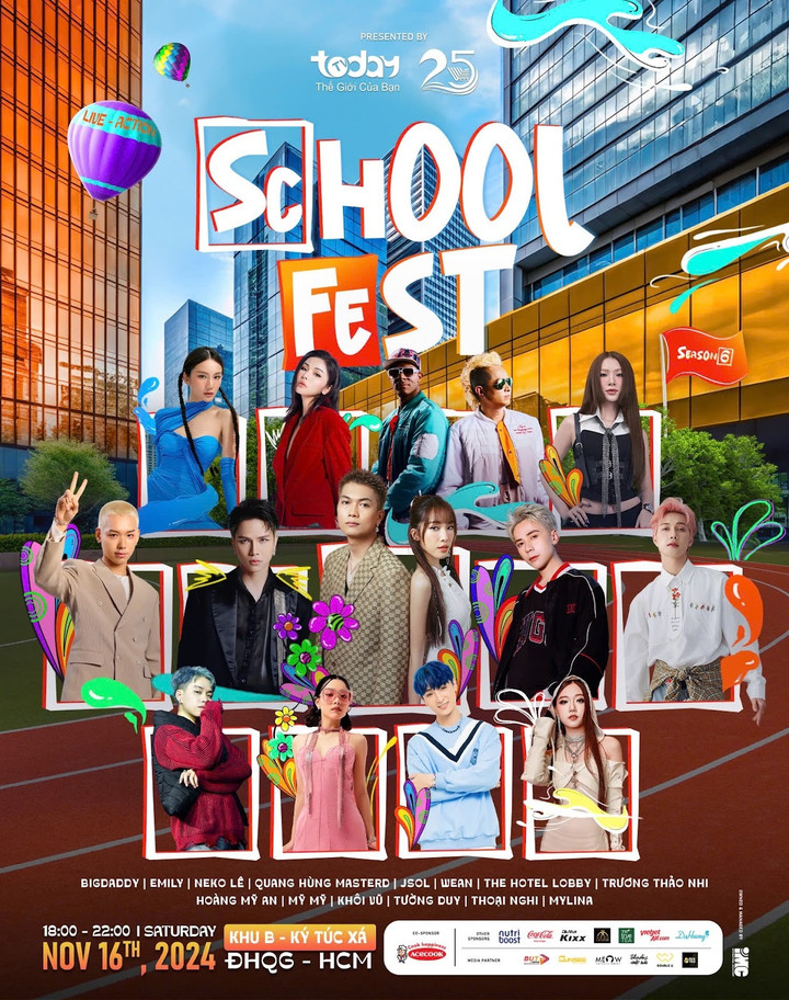 Giá vé 0 đồng nhưng School Fest 6 sở hữu dàn line-up chấn động gần 20 nghệ sĩ - 1