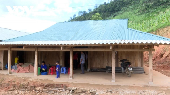 Căn nhà đại đoàn kết mới hoàn thành của chị Lý Thị Hiển, xã Bằng Thành, huyện Pác Nặm, Bắc Kạn. (Ảnh: VOV.VN)