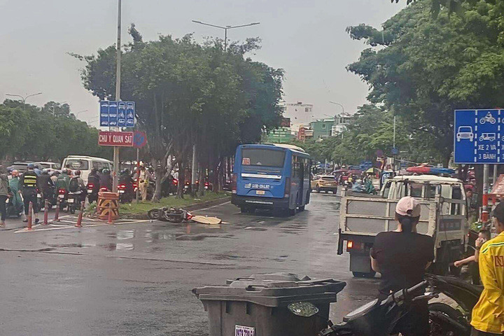 Chiếc xe máy liên quan vụ tai nạn.