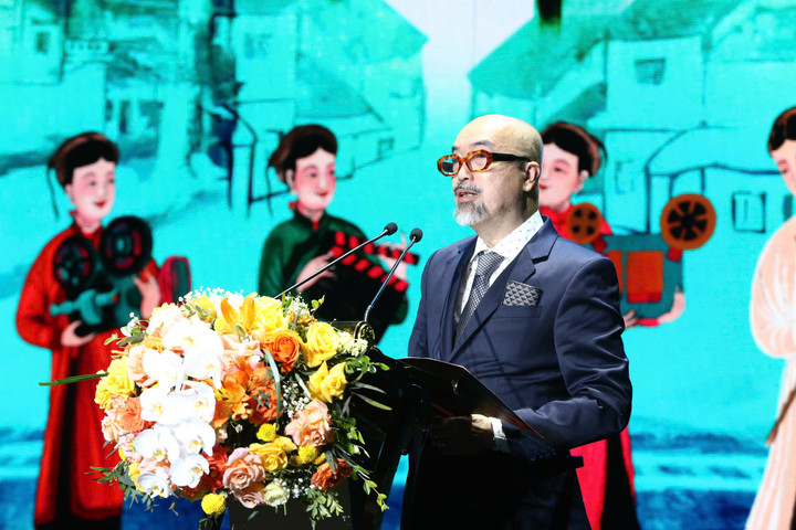 Ông Vi Kiến Thành - Cục trưởng Cục Điện ảnh - phát biểu tổng kết LHP quốc tế Hà Nội 2024.