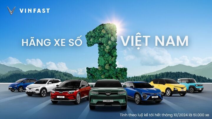 Tính từ đầu năm đến hết tháng 10, VinFast bàn giao hơn 51.000 xe ô tô điện các loại tới khách hàng, chính thức trở thành thương hiệu ô tô bán chạy nhất Việt Nam.