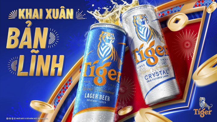 Tiger Beer xuất hiện với bước chuyển mình đầy táo bạo và bứt phá trong diện mạo mới.