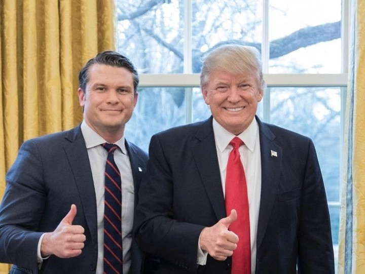Tổng thống đắc cử Mỹ Donald Trump (phải) và ông Pete Hegseth (Ảnh: Pete Hegseth).