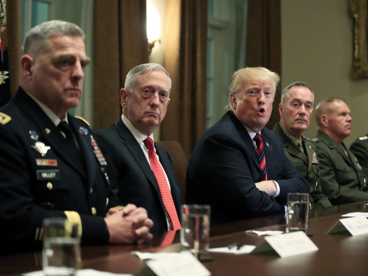 Ông Trump từng bổ nhiệm Đại tướng James Mattis làm bộ trưởng quốc phòng trong nhiệm kỳ tổng thống đầu tiên, tuy nhiên ông Mattis giữ chức vụ này được được 2 năm. (Ảnh: Reuters)