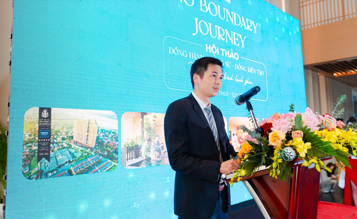 Ông Phạm Công Khanh - Tổng giám đốc Tập đoàn Onsen Fuji - phát biểu tại Hội thảo.