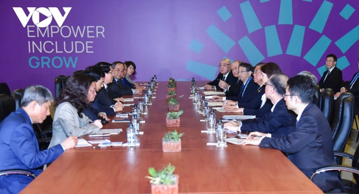 Chủ tịch nước Lương Cường gặp Thủ tướng Nhật Bản Ishiba Shigeru.