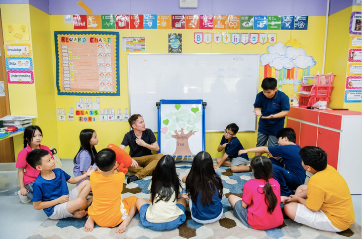 Một tiết học hạnh phúc. (Ảnh: TH School)