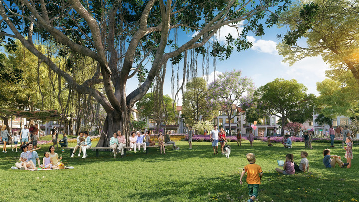 Sun Urban City dành diện tích lớn cho công viên, cây xanh và các tiện ích đáp ứng nhu cầu cư dân.