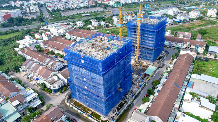 Cara River Park có tiến độ xây dựng vượt trội. (Nguồn ảnh: CĐT Cara Group)