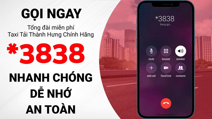 Hotline *3838 Taxi Tải Thành Hưng chính hãng.