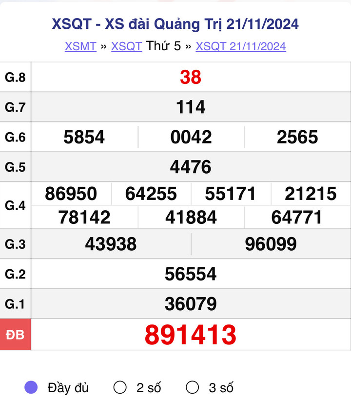 XSQT 21/11, kết quả xổ số Quảng Trị hôm nay 21/11/2024.