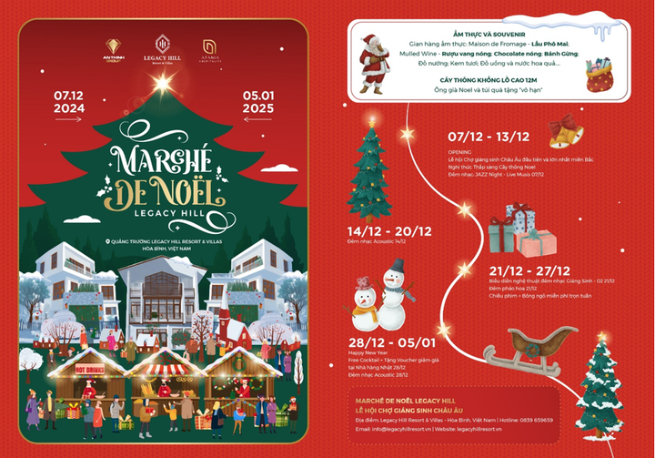 Lên lịch đón Giáng Sinh tại Marché de Noël Legacy Hill.