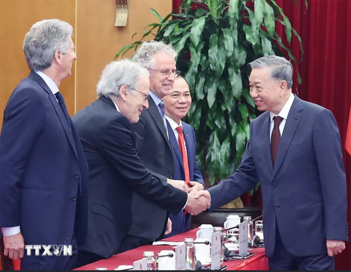 Tổng Bí thư Tô Lâm và các đại biểu. (Ảnh: Thống Nhất/TTXVN)