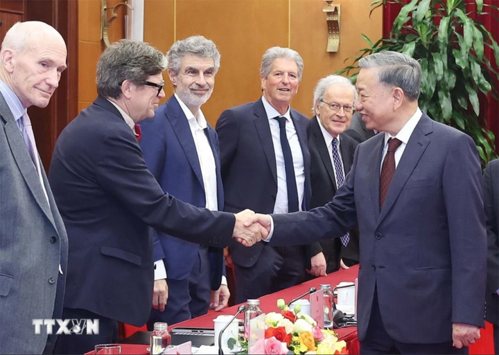 Tổng Bí thư Tô Lâm và các đại biểu. (Ảnh: Thống Nhất/TTXVN)