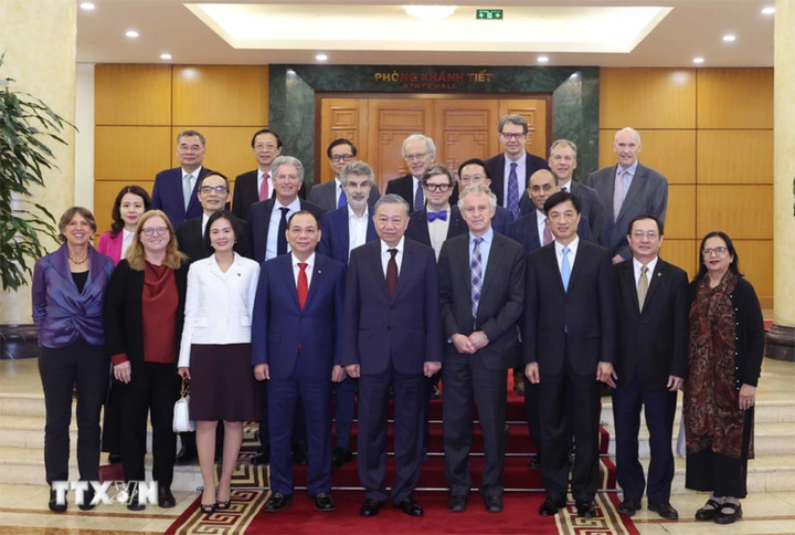 Tổng Bí thư Tô Lâm và các đại biểu. (Ảnh: Thống Nhất/TTXVN)